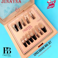 Pastel Beauty 12pcs Square Nail Set