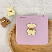 Dual Sided Pocket Mirror With Doll - Light Purple