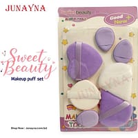 Sweet Beauty Makeup Puff Set 7pcs - Purple