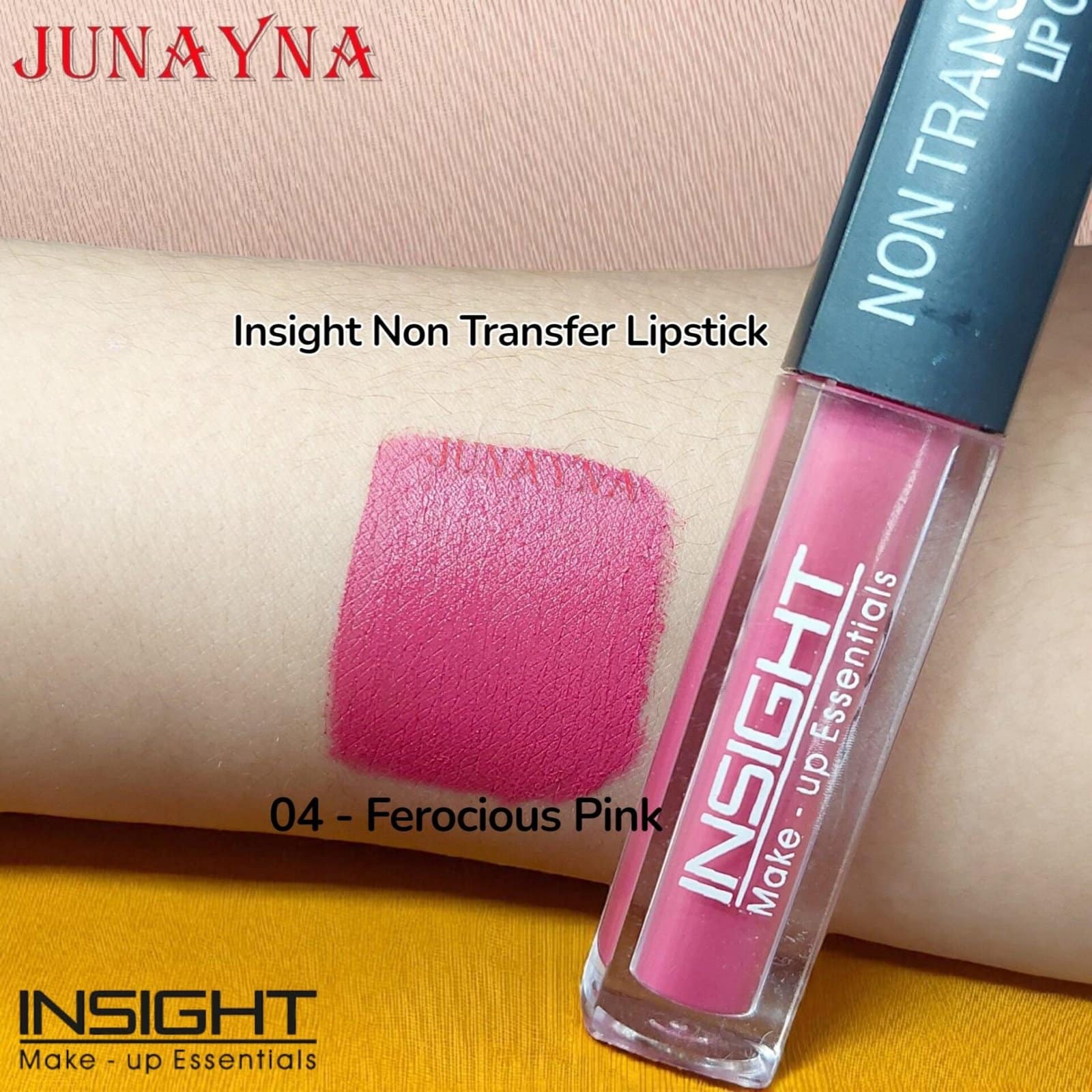 Insight Non Transfer Lip Color Lipstick - Shade 04 Ferocious pink [Exp -03/26] - Image 2