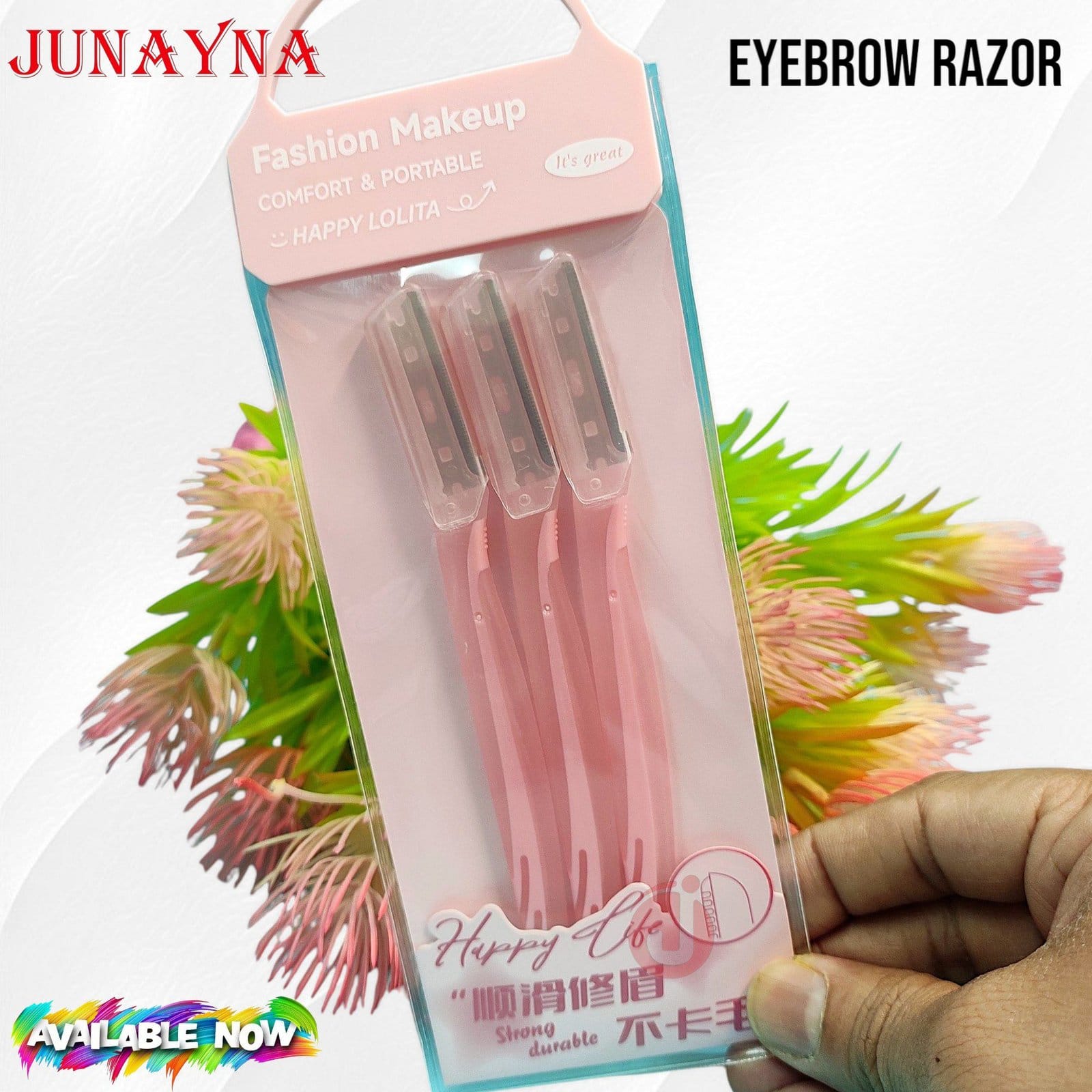 Lmltop Fashion Makeup 3pcs Eyebrow Razor - Pink