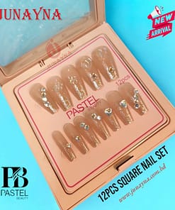 Pastel Beauty 12pcs Square Nail Set