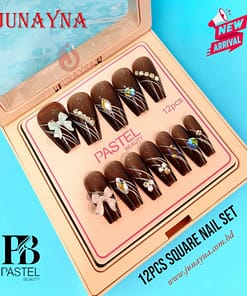 Pastel Beauty 12pcs Square Nail Set