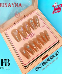Pastel Beauty 12pcs Square Nail Set