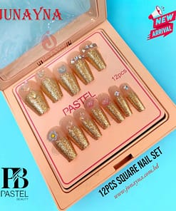 Pastel Beauty 12pcs Square Nail Set