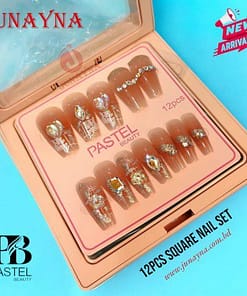 Pastel Beauty 12pcs Square Nail Set