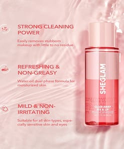 Alternative view of SHEGLAM Clear Away Eye & Lip Makeup Remover - 80ml