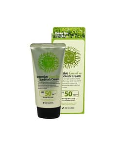 3W Clinic Intensive Green Tea Sunblock Cream SPF50 PA+++