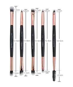 Maange Eye Brush Set 5Pcs - Black - Dual Sided