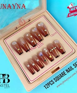 Pastel Beauty 12pcs Square Nail Set