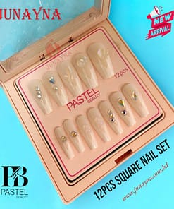 Pastel Beauty 12pcs Square Nail Set