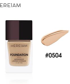 Hereiam Waterproof Lasting Coverage Foundation – #0504 Cookie
