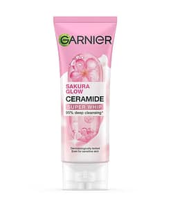 Garnier Sakura Glow Ceramide Super Whip Face Wash 100ml